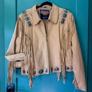 Cripple Creek Leather Fringed Jacket